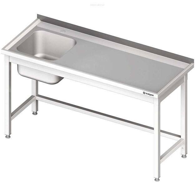 Stół ze zlewem 1-kom.(L),bez półki 1800x600x850 mm 980676180