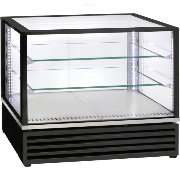 Witryna chłodnicza, nastawna, cukiernicza, czarna, oświetlenie LED, V 170 l 777470