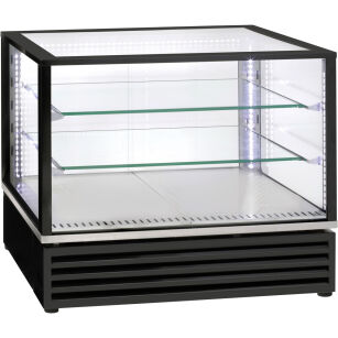 Witryna chłodnicza, nastawna, cukiernicza, czarna, oświetlenie LED, V 170 l 777470