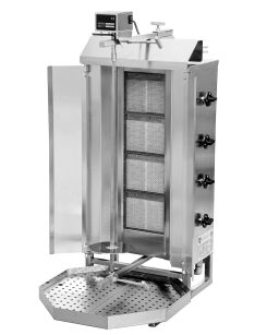 Gyros | opiekacz gazowy do kebaba | 4 palniki | wsad 60kg KLG221 KLG221