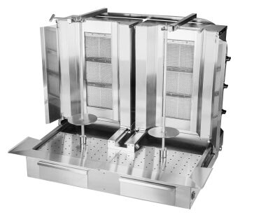 Gyros | opiekacz gazowy do kebaba podwójny | 3+3 palniki | wsad 80kg KLG153-T KLG153-T
