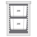 Pojemnik termoizolacyjny, czarny, 12 x GN 1/1 20 mm 055106 - 2