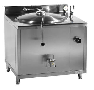 Kocioł warzelny parowy z grzaniem pośrednim | opcja mieszadła | 150 l | zużycie pary ~60 kg/h | 900x900x900 mm | RQLR-151N RQLR-151N