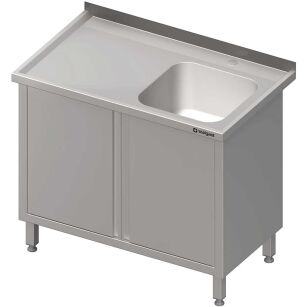 Stół ze zlewem 1-kom.(P),drzwi skrzydłowe 1400x600x850 mm 980726140