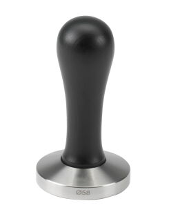 Tamper | ubijak do kawy | stal nierdzewna | czarna drewniana rączka | 58 mm | HEBBF58 HEBBF58