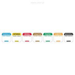 Etykiety Food Safety, wielorazowe Środa