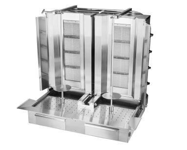 Gyros | opiekacz gazowy do kebaba podwójny | 4+4 palniki | wsad 120kg  KLG224-T KLG224-T