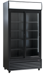 Szafa chłodnicza przeszklona SD802BSLE | drzwi przesuwne | 690 l (RQ801SL) SD802BSLE