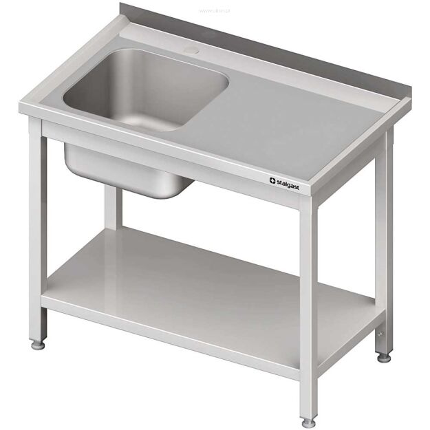 Stół ze zlewem 1-kom.(L),z półką 900x700x850 mm skręcany 980707090