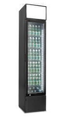 Szafa chłodnicza przeszklona RQ216-BLACK | 160 l | 390x475x1880 mm | RQ216-BLACK