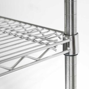 Regał magazynowy chromowany 4 półki 1525x455x1800mm 680152