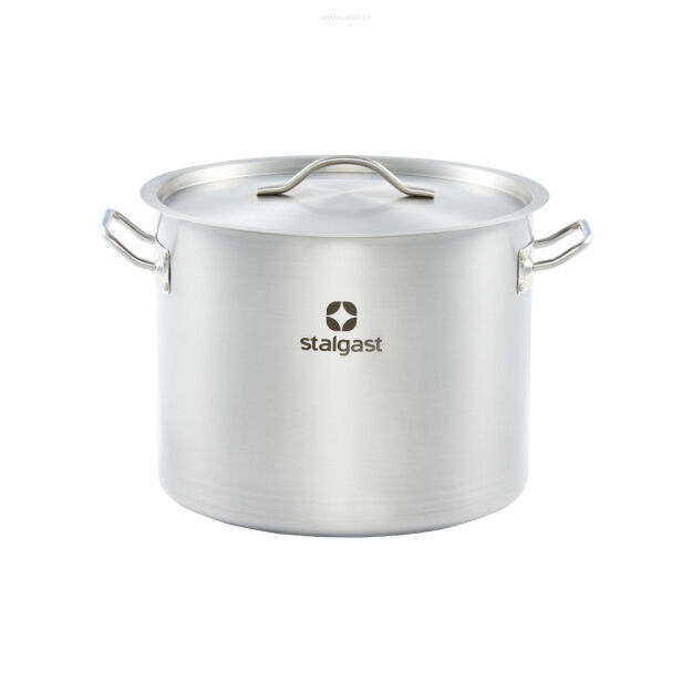 Garnek wysoki z pokrywką, stalowy, O 320 mm, V 20.9 l 011325