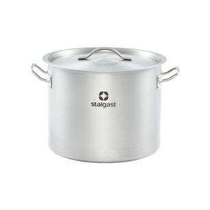 Garnek wysoki z pokrywką, stalowy, O 320 mm, V 20.9 l 011325