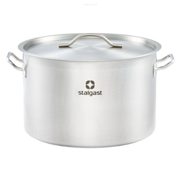 Garnek średni z pokrywką, stalowy, O 450 mm, V 57.3 l 012455