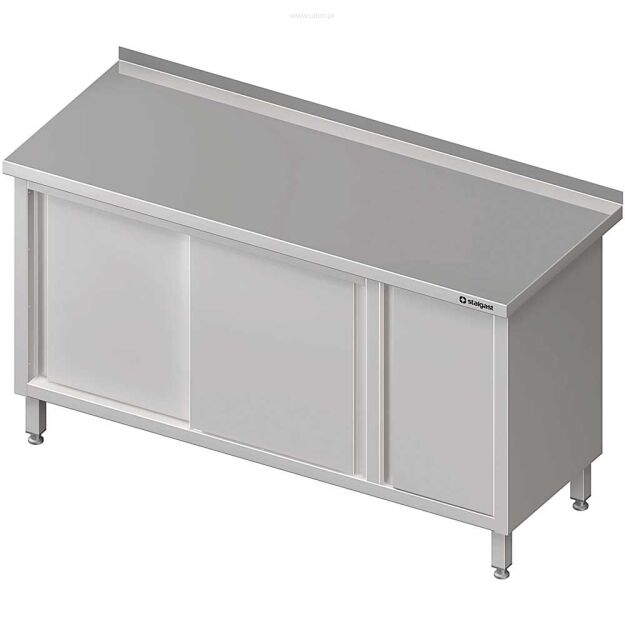 Stół przyścienny z szafką (P),drzwi suwane 1300x700x850 mm 980577130