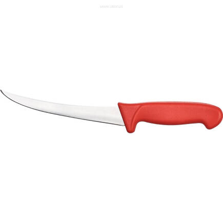 Nóż do oddzielania kości zagięty L 150 mm czerwony 283121