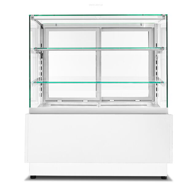 Witryna cukiernicza chłodnicza Dolce Visione Premium Breve 1300 | wnętrze ze stali nierdzewnej | wersja obniżona | 1300x690x1110+/-10 mm DOLCE VISIONE BREVE 1300 W4