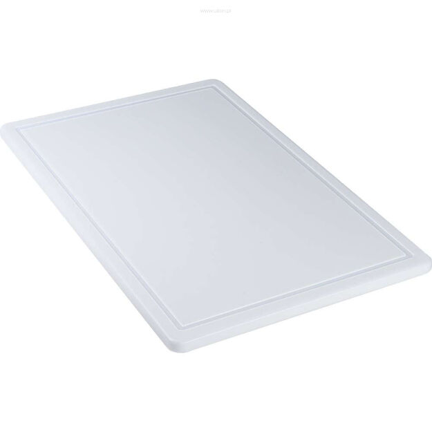 Deska do krojenia, biała, HACCP, 600x400x18 mm 341635