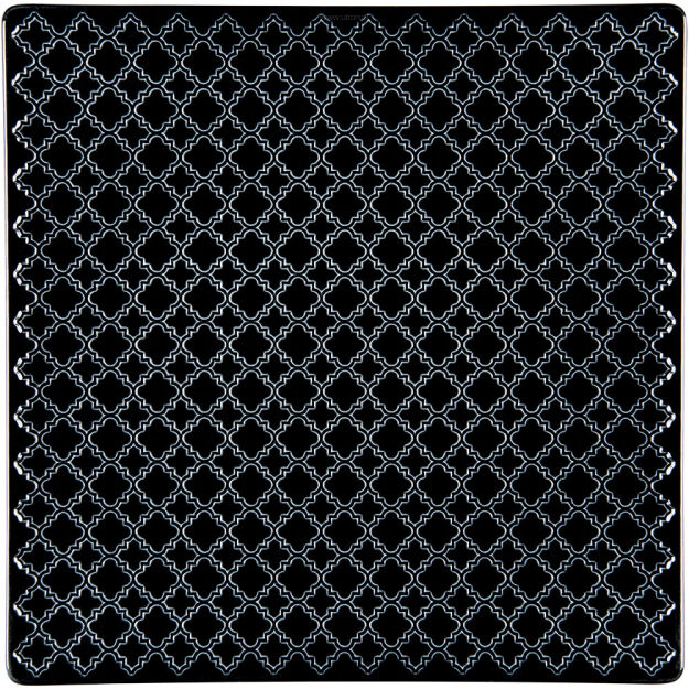 Talerz płytki, kolor czarny, Marrakesz, 170x170 mm 390136