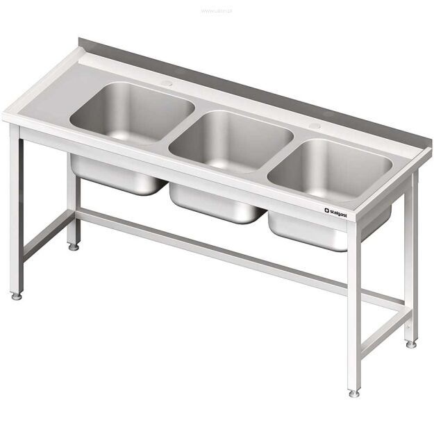 Stół ze zlewem 3-kom.(P),bez półki 1700x700x850 mm 981117170