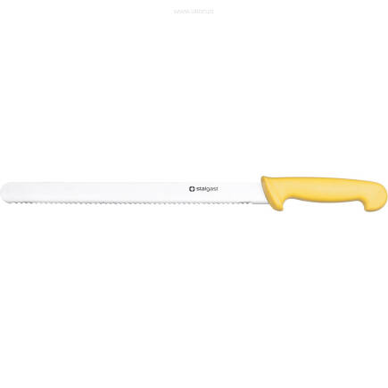 Nóż uniwersalny ząbkowany L 300 mm żółty 284303