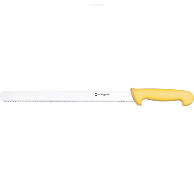 Nóż uniwersalny ząbkowany L 300 mm żółty 284303