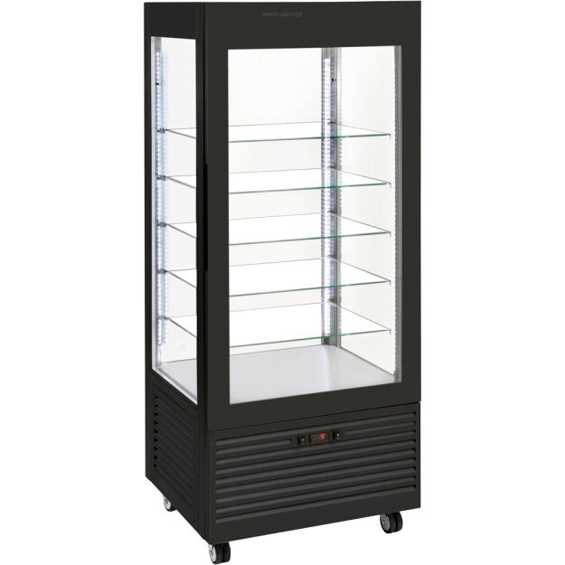 Witryna chłodnicza, cukiernicza, oświetlenie LED, czarna, V 480 l 777480