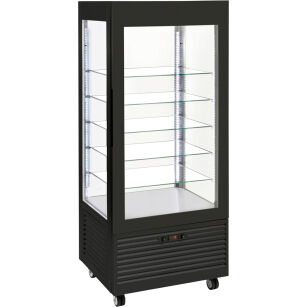 Witryna chłodnicza, cukiernicza, oświetlenie LED, czarna, V 480 l 777480