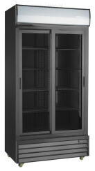 Szafa chłodnicza przeszklona RQ1100SL-BLACK | 1000l | drzwi przesuwne | czarna (SD1001SL) RQ1100SL-BLACK