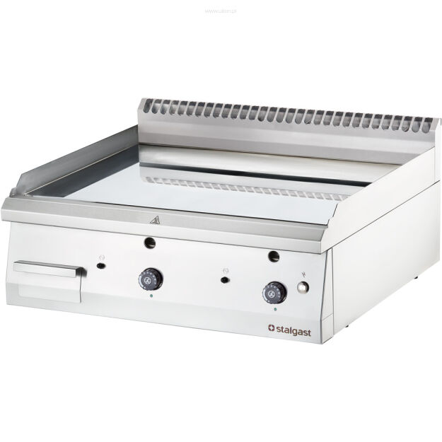 Płyta grillowa nastawna, chromowana, gładka, gazowa, 800x700, 13.0 kW, G20/20 mbar 9737110
