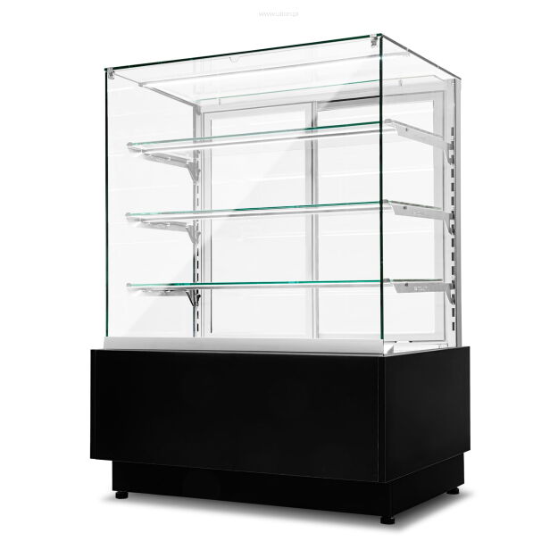 Witryna cukiernicza chłodnicza Dolce Visione Premium 900 | wnętrze ze stali nierdzewnej | 900x690x1300 mm DOLCE VISIONE 900 W4