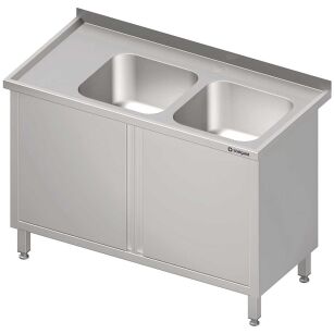 Stół ze zlewem 2-kom.(P),drzwi skrzydłowe 1500x700x850 mm 980877150