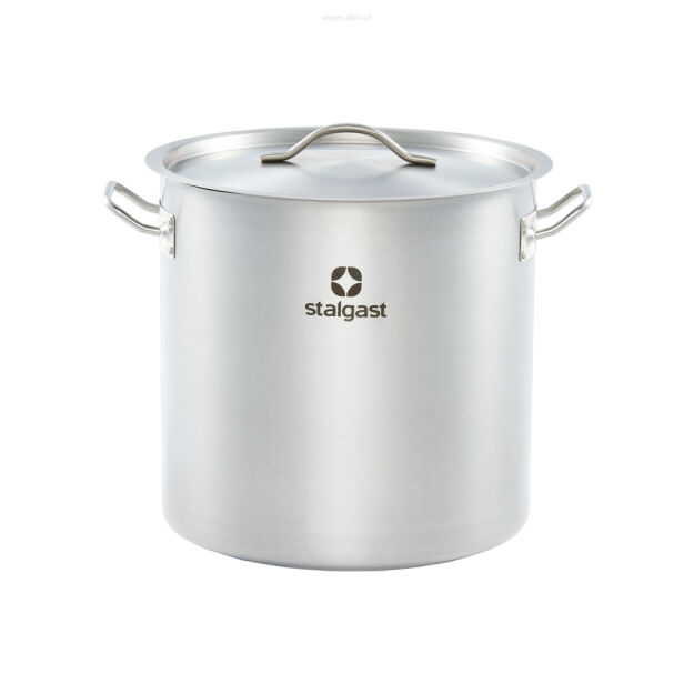 Garnek wysoki z pokrywką, stalowy, O 320 mm, V 25.7 l 011345