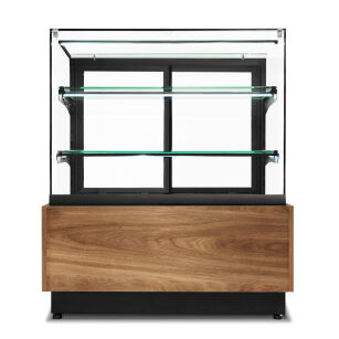 Witryna cukiernicza chłodnicza Dolce Visione Premium Breve 1300 | podświetlany cokół | wersja obniżona | 1300x690x1110+/-10 mm DOLCE VISIONE BREVE 1300 W5
