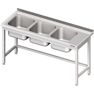 Stół ze zlewem 3-kom.(L),bez półki 1800x700x850 mm 981127180