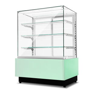 Witryna cukiernicza neutralna Dolce Visione Neutro Premium 1300 | wnętrze ze stali nierdzewnej | 1300x690x1300 mm DOLCE VISIONE NEUTRO 1300 W4