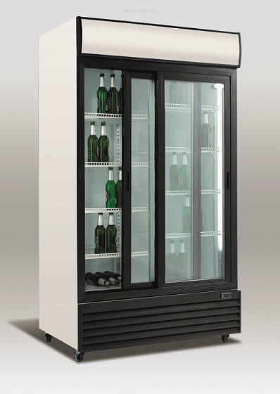 Szafa chłodnicza przeszklona RQ1100SL | 1000l | drzwi przesuwne (SD1001SL) RQ1100SL