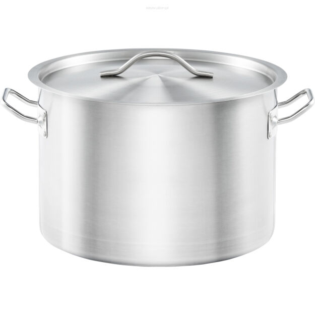 Garnek średni z pokrywką, stalowy, Basic, O 320 mm, V 18 l 12326