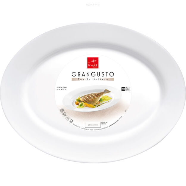 Talerz owalny do ryb, Grangusto, 350x267 mm 388620
