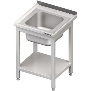 Stół ze zlewem 1-kom.,z półką 700x700x850 mm skręcany 980687070