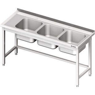 Stół ze zlewem 3-kom.(P),bez półki 1700x600x850 mm 981116170
