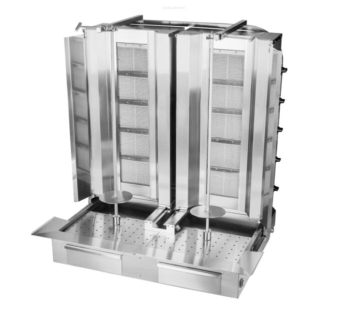 Gyros | opiekacz gazowy do kebaba podwójny | 5+5 palników | wsad 160kg  KLG225-T KLG225-T