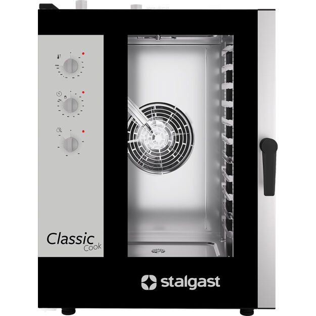 Piec konwekcyjno-parowy, STALGAST ClassicCook, manualny, gazowy, 11xGN1/1, P 20 kW 9100050