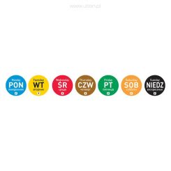Etykiety Food Safety, jednorazowe Wtorek